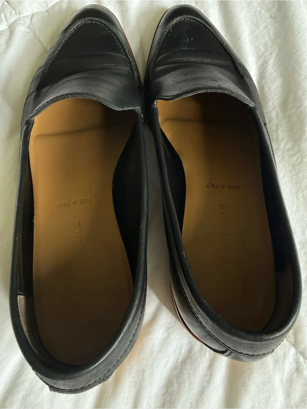 Everlane Black Leather Women's Slip-On Loafers